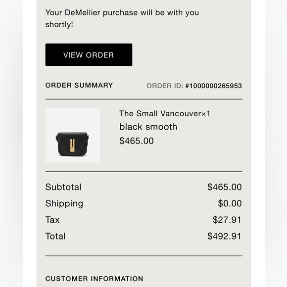 Demellier London
The Small Vancouver bag
black smooth - Picture 8 of 8